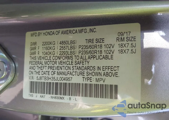 5J8TB3H35JL004957: 43158722