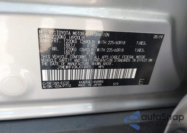 JTMEWRFV3KJ014905: 43158819