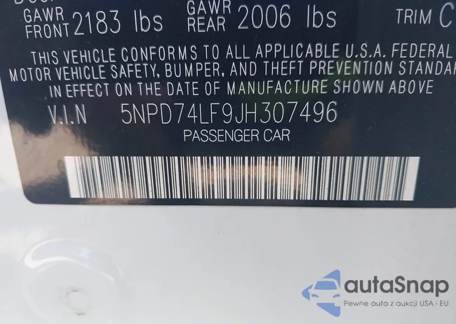 5NPD74LF9JH307496: 43158942
