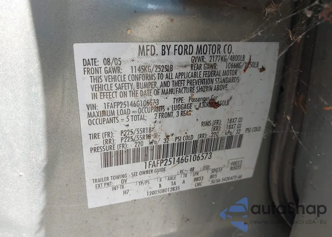 1FAFP25146G106573: 43160230