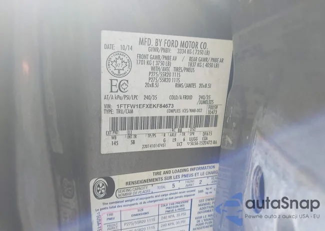 1FTFW1EFXEKF84673: 43160259