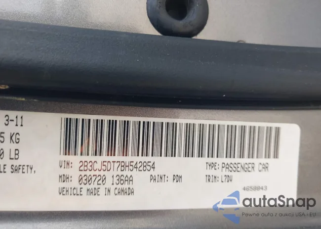 2B3CJ5DT7BH542854: 43160346