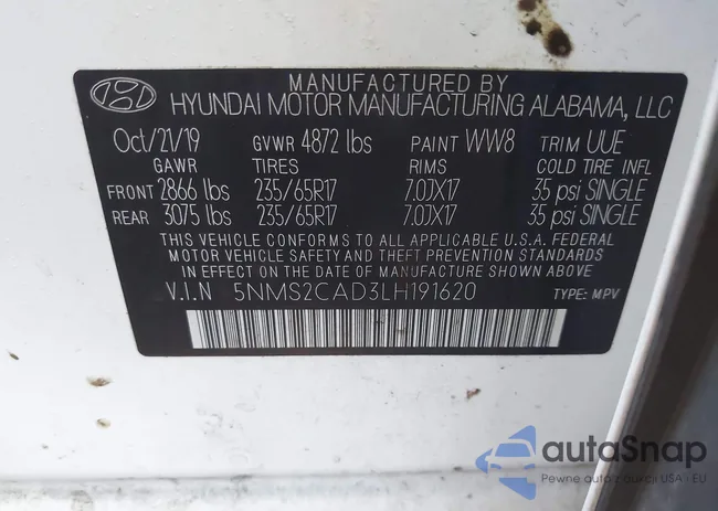 5NMS2CAD3LH191620: 43160364