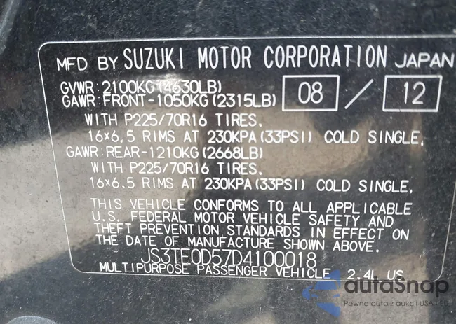 JS3TE0D57D4100018: 43159733