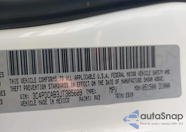 3C4PDCAB3JT385689: 43161135