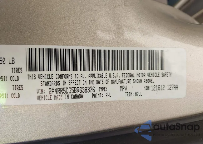 2A4RR5DG5BR638376: 43161167