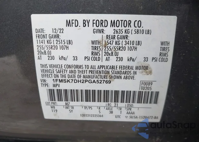 1FMSK7DH2PGA52769: 43161187