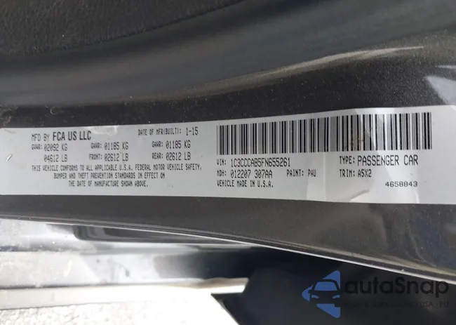 1C3CCCAB5FN655261: 43161282