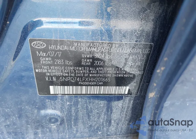 5NPD74LFXHH201665: 43161416