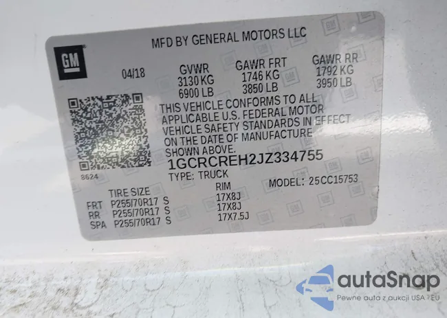 1GCRCREH2JZ334755: 43161435