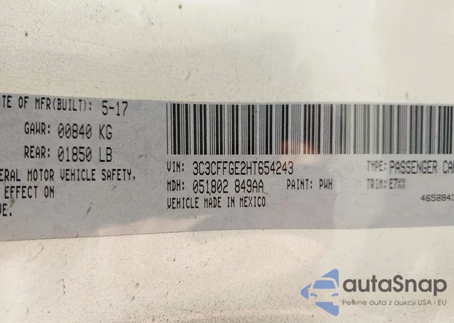 3C3CFFGE2HT654243: 43161577