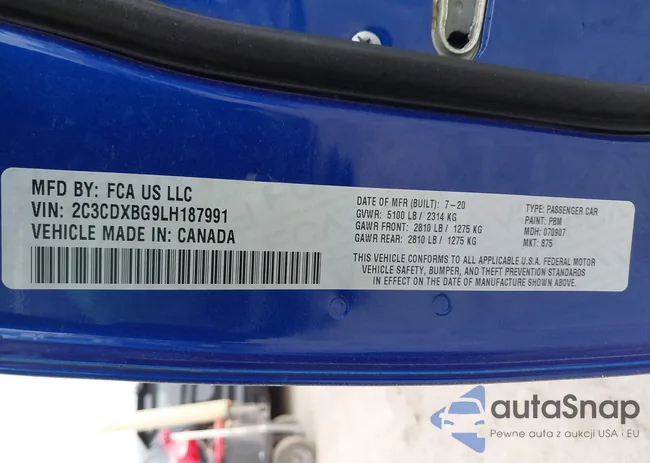 2C3CDXBG9LH187991: 43160639