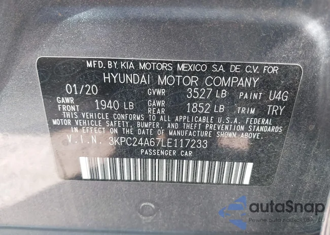 3KPC24A67LE117233: 43160691