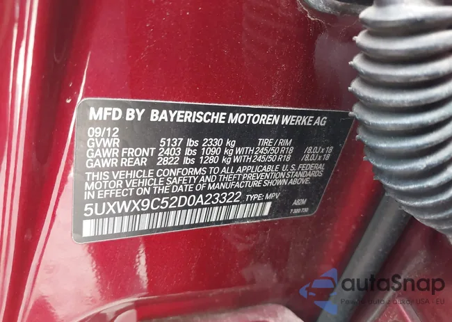 5UXWX9C52D0A23322: 43160936