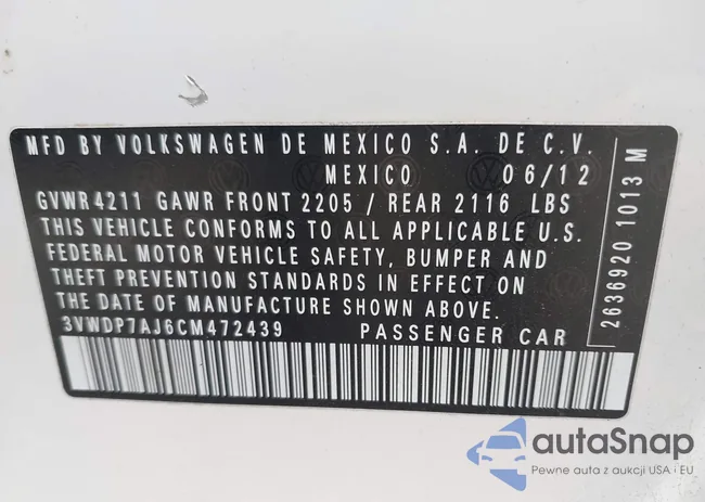 3VWDP7AJ6CM472439: 43160956