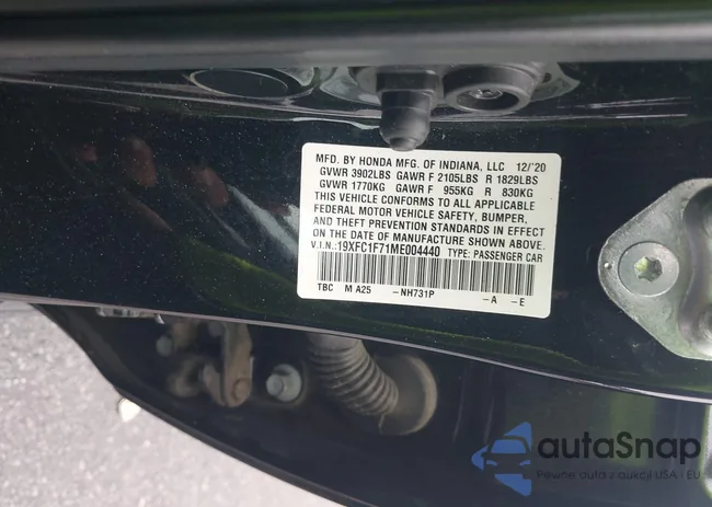 19XFC1F71ME004440: 43160995