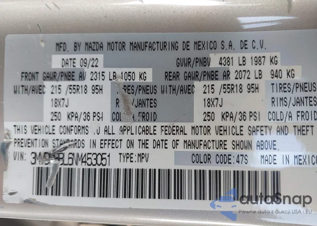 3MVDMBBL6NM453051: 43161029