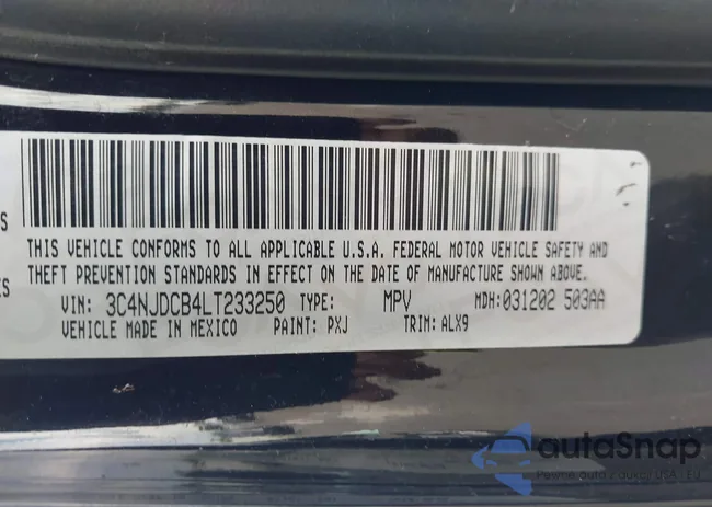 3C4NJDCB4LT233250: 43162061
