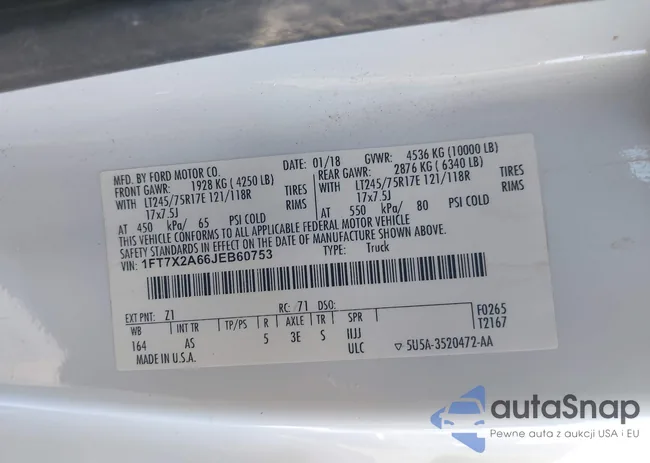 1FT7X2A66JEB60753: 43162158