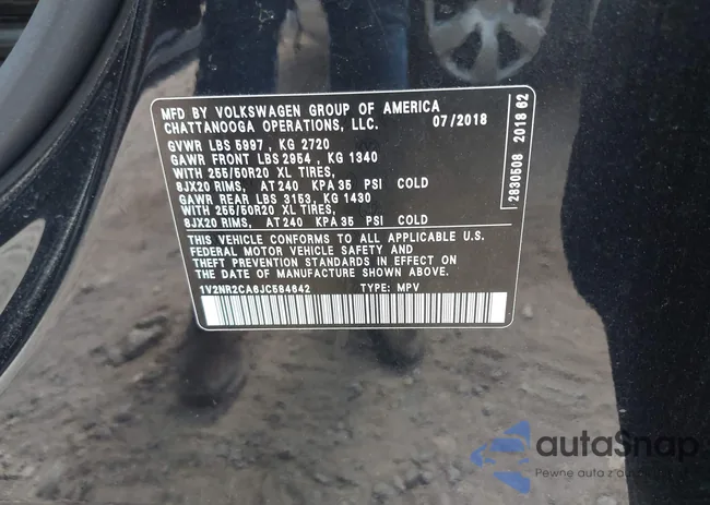 1V2NR2CA6JC584642: 43162339