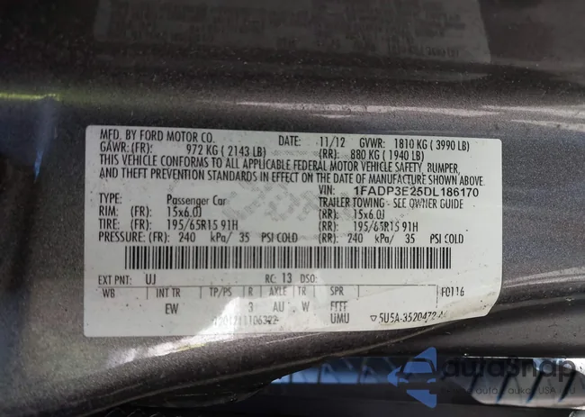 1FADP3E25DL186170: 43162365