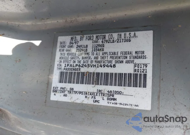 1FALP6245VH149448: 43162404