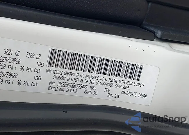 1D4SE5GTXBC693476: 43162475