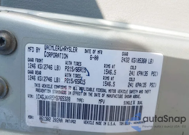 1C4GJ44R5YB765328: 43161720