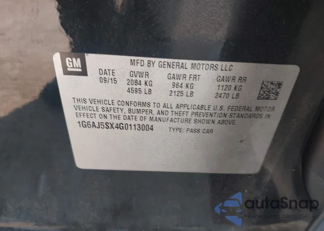 1G6AJ5SX4G0113004: 43161814