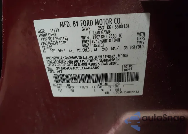 2FMDK4JC5EBA04560: 43161881