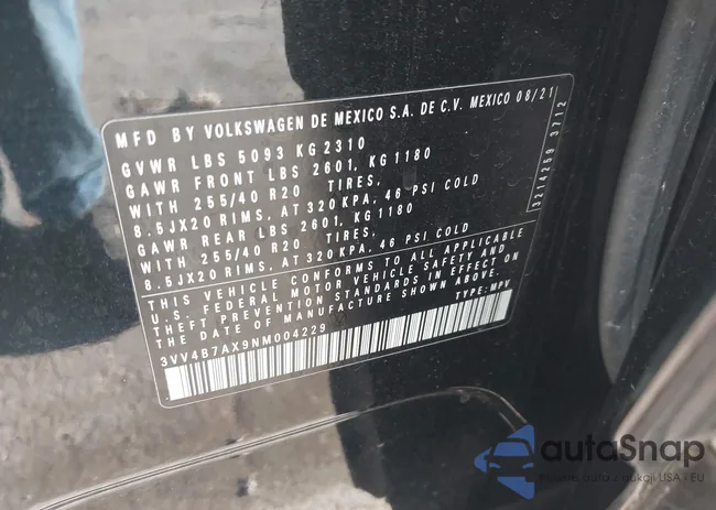 3VV4B7AX9NM004229: 43163055