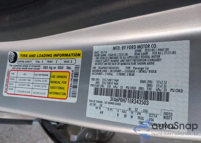 3FA6P0H71ER343503: 43163121