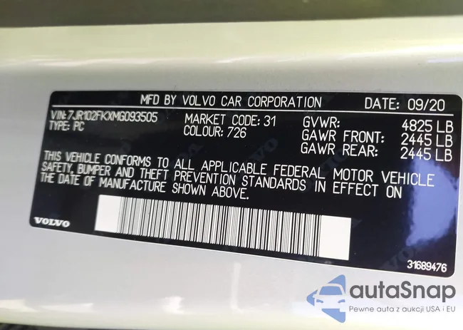 7JR102FKXMG093505: 43163234