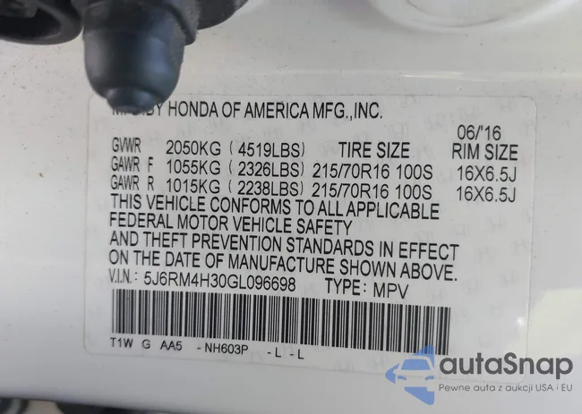 5J6RM4H30GL096698: 43163278