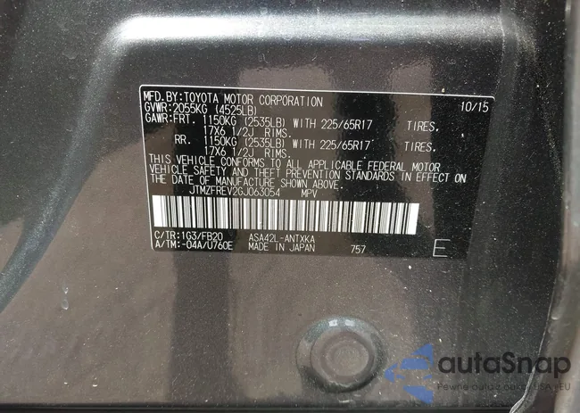 JTMZFREV2GJ063054: 43163294