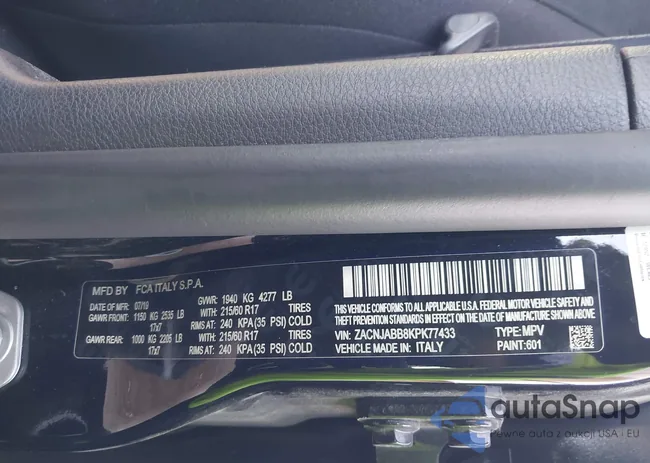 ZACNJABB8KPK77433: 43163387