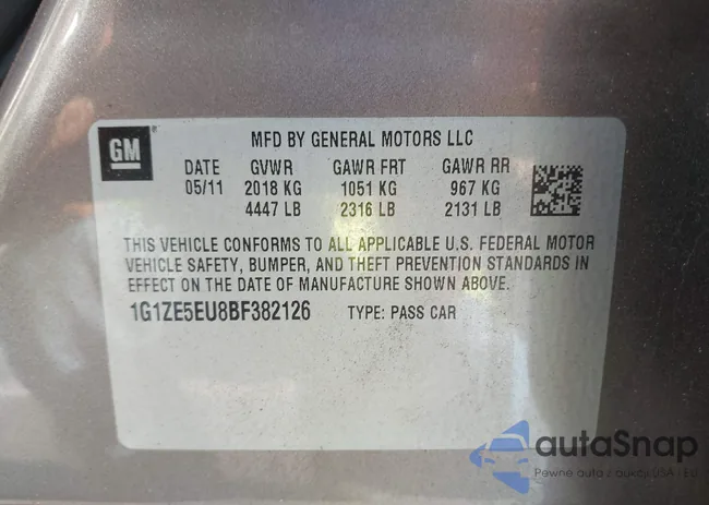 1G1ZE5EU8BF382126: 43162700