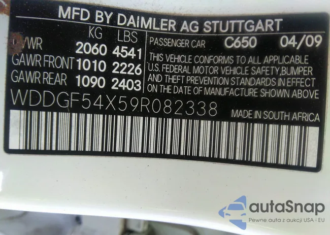 WDDGF54X59R082338: 43162774