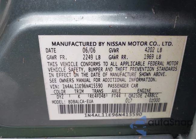 1N4AL11E96N415590: 43162802