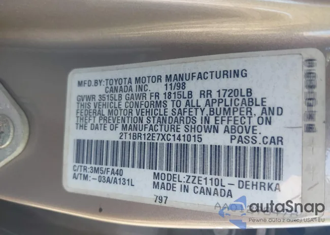 2T1BR12E7XC141015: 43163012