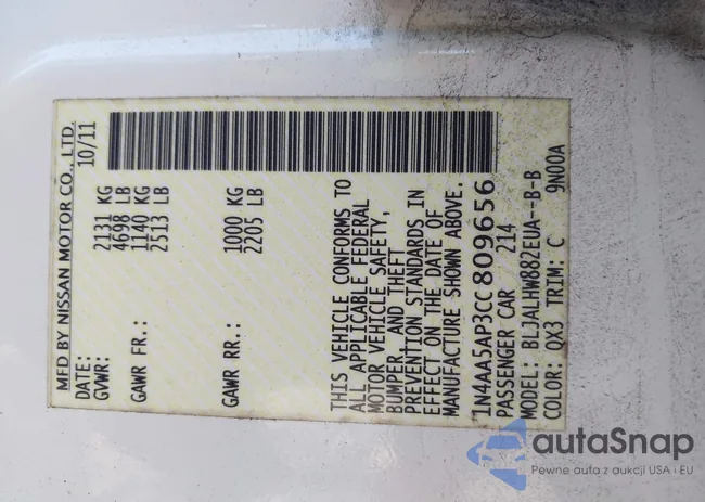 1N4AA5AP3CC809656: 43164034