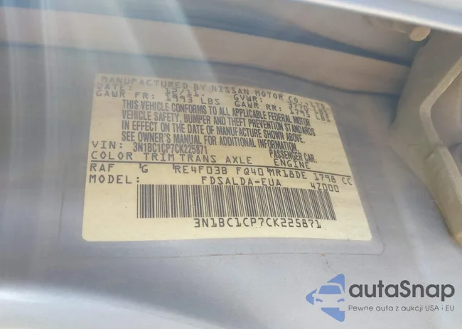 3N1BC1CP7CK225871: 43164081