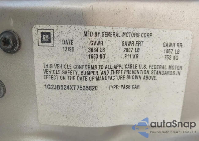 1G2JB524XT7535820: 43164237