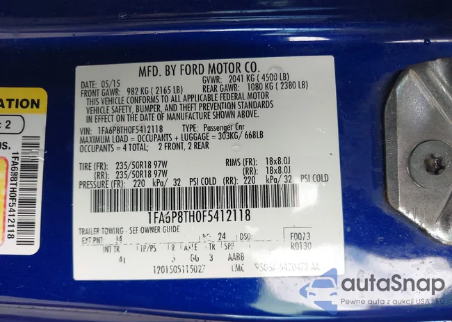 1FA6P8TH0F5412118: 43164243