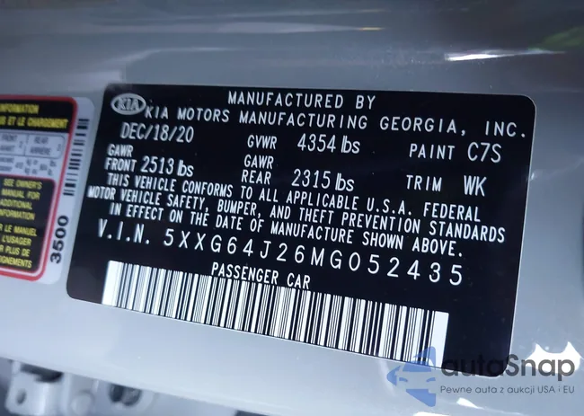 5XXG64J26MG052435: 43164268