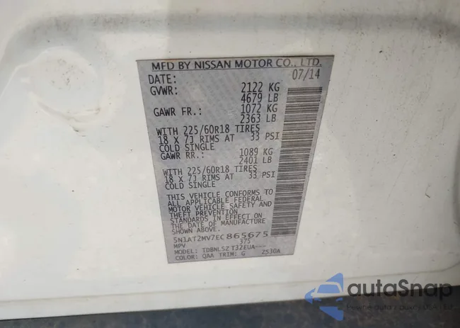 5N1AT2MV7EC865675: 43164322