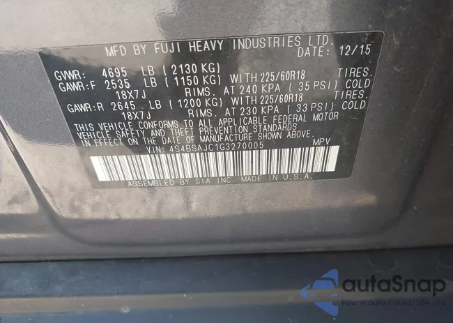 4S4BSAJC1G3270005: 43164426