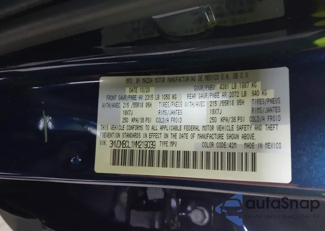 3MVDMBCL1MM219039: 43164448