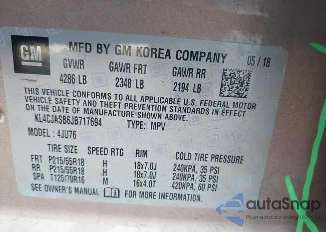 KL4CJASB6JB717694: 43164465