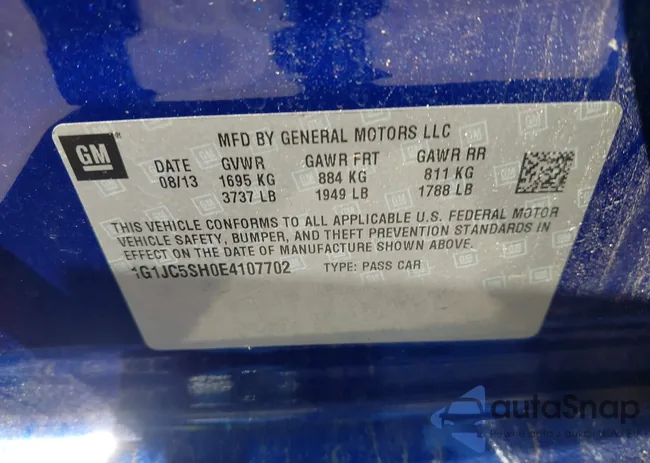 1G1JC5SH0E4107702: 43164527